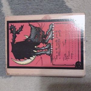 Halloween invitation stamp